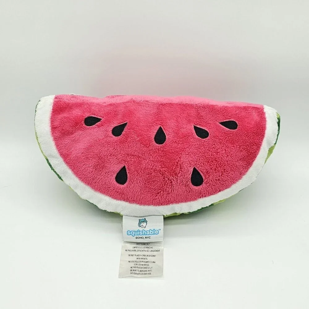 Snugglemi Squishable Comfort Food Watermelon 15 Inch Plush Figure Red Green